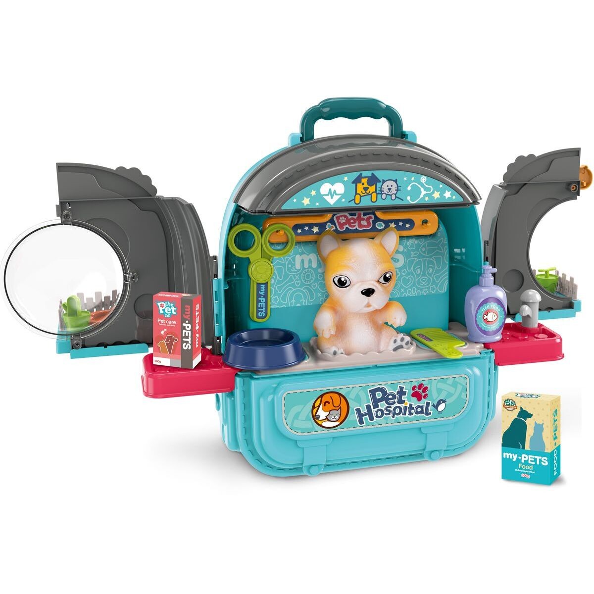 Sparkys Zvieracia nemocnica v batohu Pes 3v1 modrá