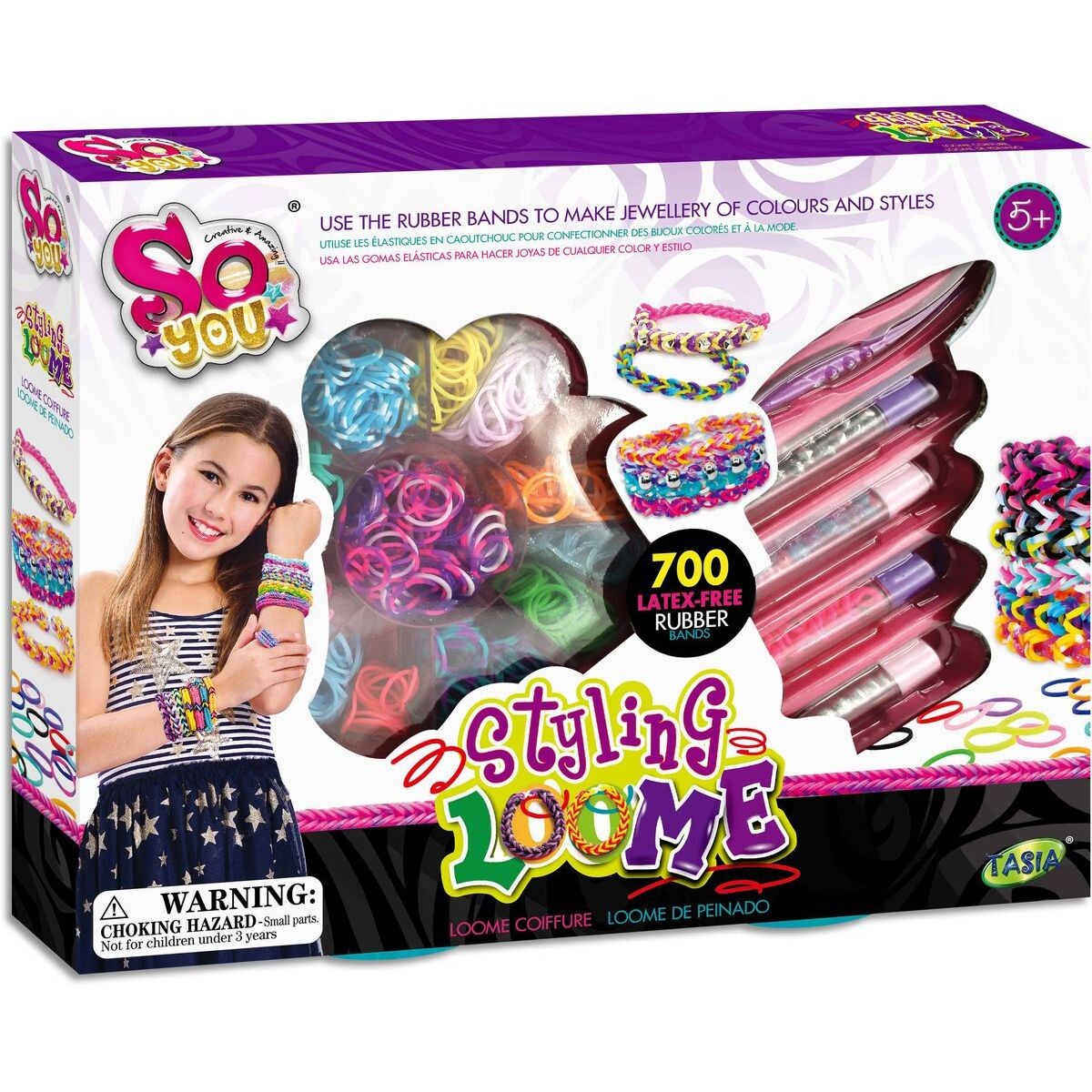 Tasia Sada na výrobu náramkov z gumičiek - 700 ks bez latexu