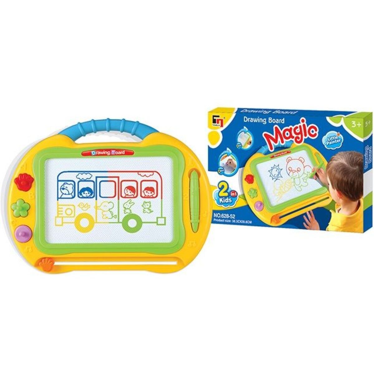 Sparkys Kresliaca tabuľka kufrík žltý 2v1 Magic