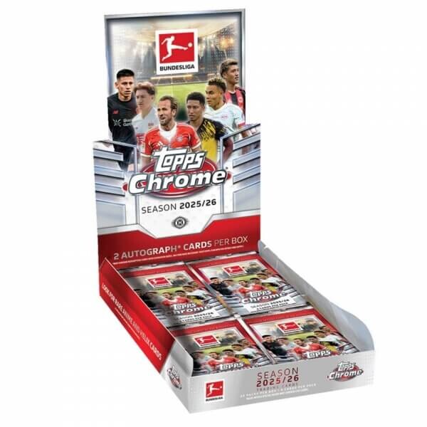 Topps 2025-2026 Topps Chrome Bundesliga Hobby Box - futbalové karty