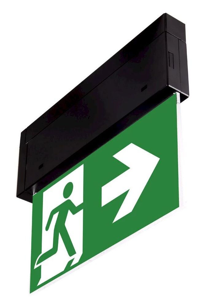 LED Solution Čierne nástenné núdzové osvetlenie s piktogramom 2,5W 90685_90003
