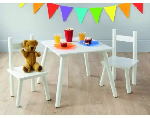Detská zostava stolíka s 2 stoličkami Umea, biela%