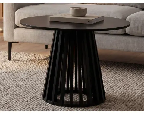 Okrúhly konferenčný stolík Siluet, čierny%