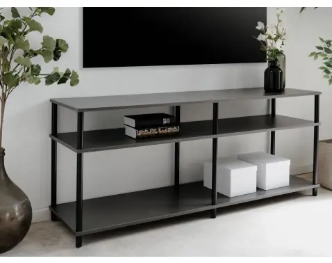 Široký regál/TV stolík Theo, antracitový%