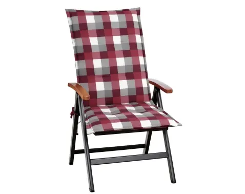 Záhradný podsedák Karo 50x118 cm, vínový/sivý%