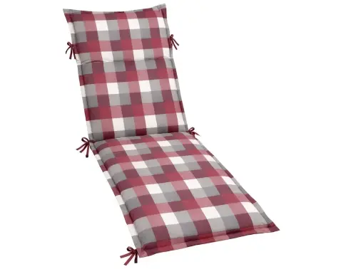 Záhradný podsedák na lehátko Karo 60x190 cm, vínový/sivý%