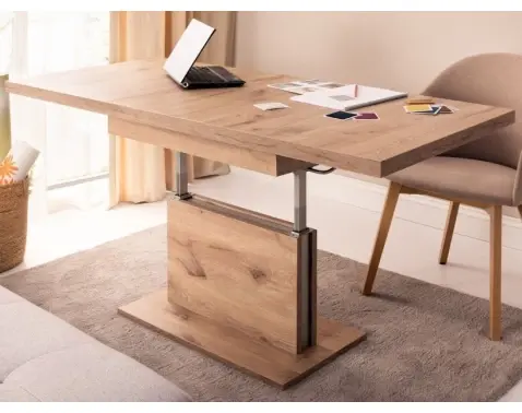 Rozkladací konferenčný stolík s nastavením výšky Cortado 110-150 cm, dub artisan%