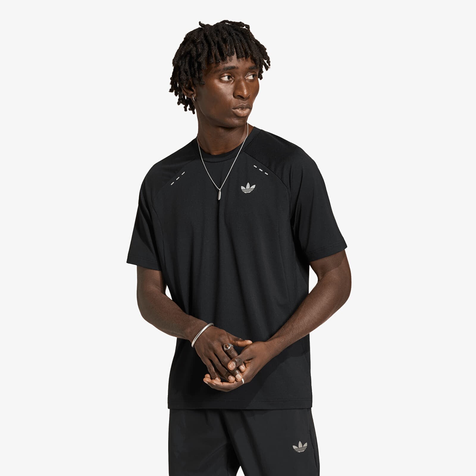 Tričko adidas Tech Trefoil Essentials Polyester T-Shirt Black M