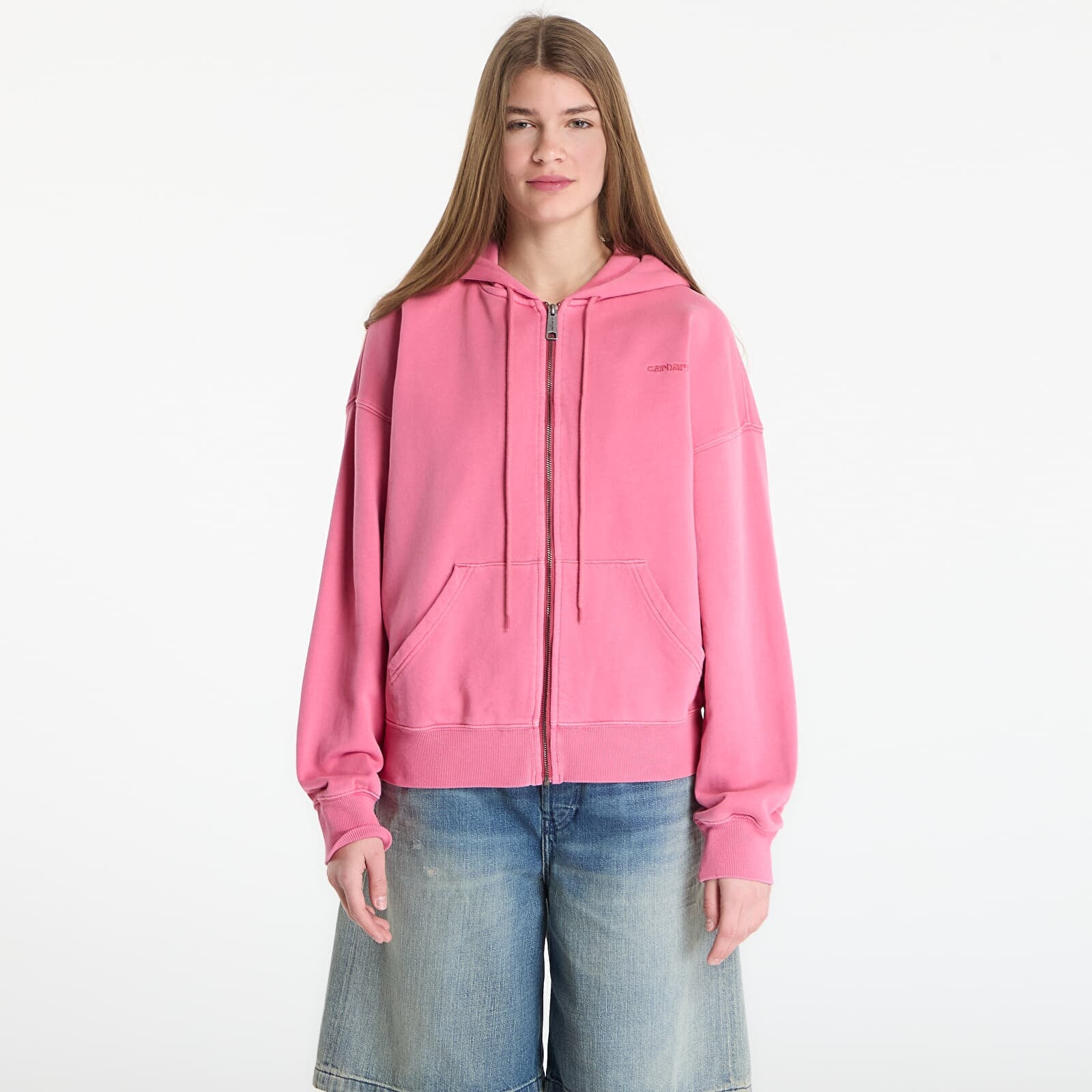 Mikina Carhartt WIP Hooded Benton Sweat Jacket UNISEX Primrose XL