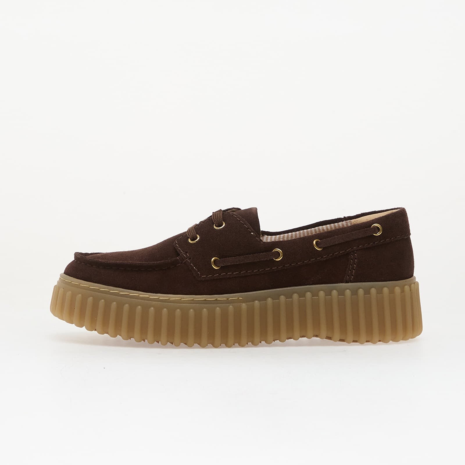 Tenisky Clarks Torhill Boat Dark Brown Suede EUR 41