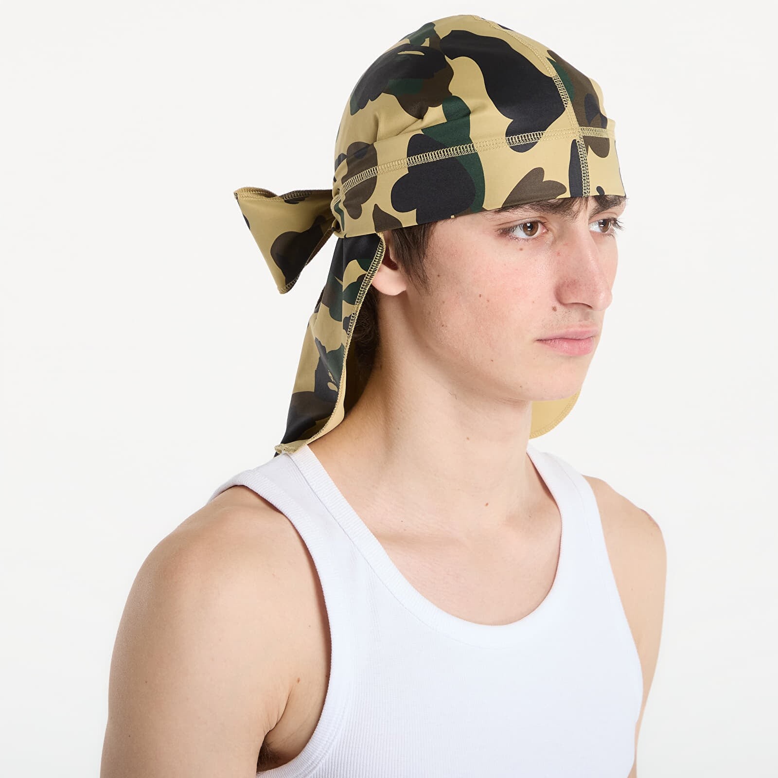 A BATHING APE 1St Camo Du-Rag M Yellow Universal
