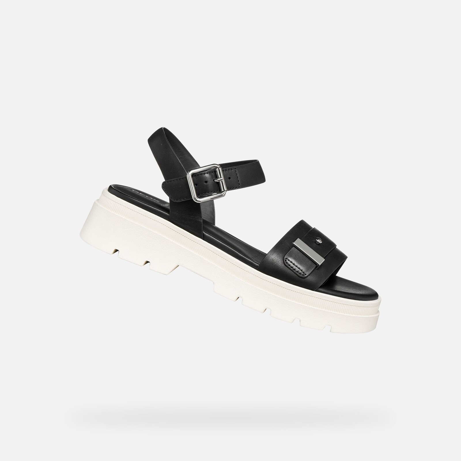 Čierne dámske sandále Geox Adacter S B