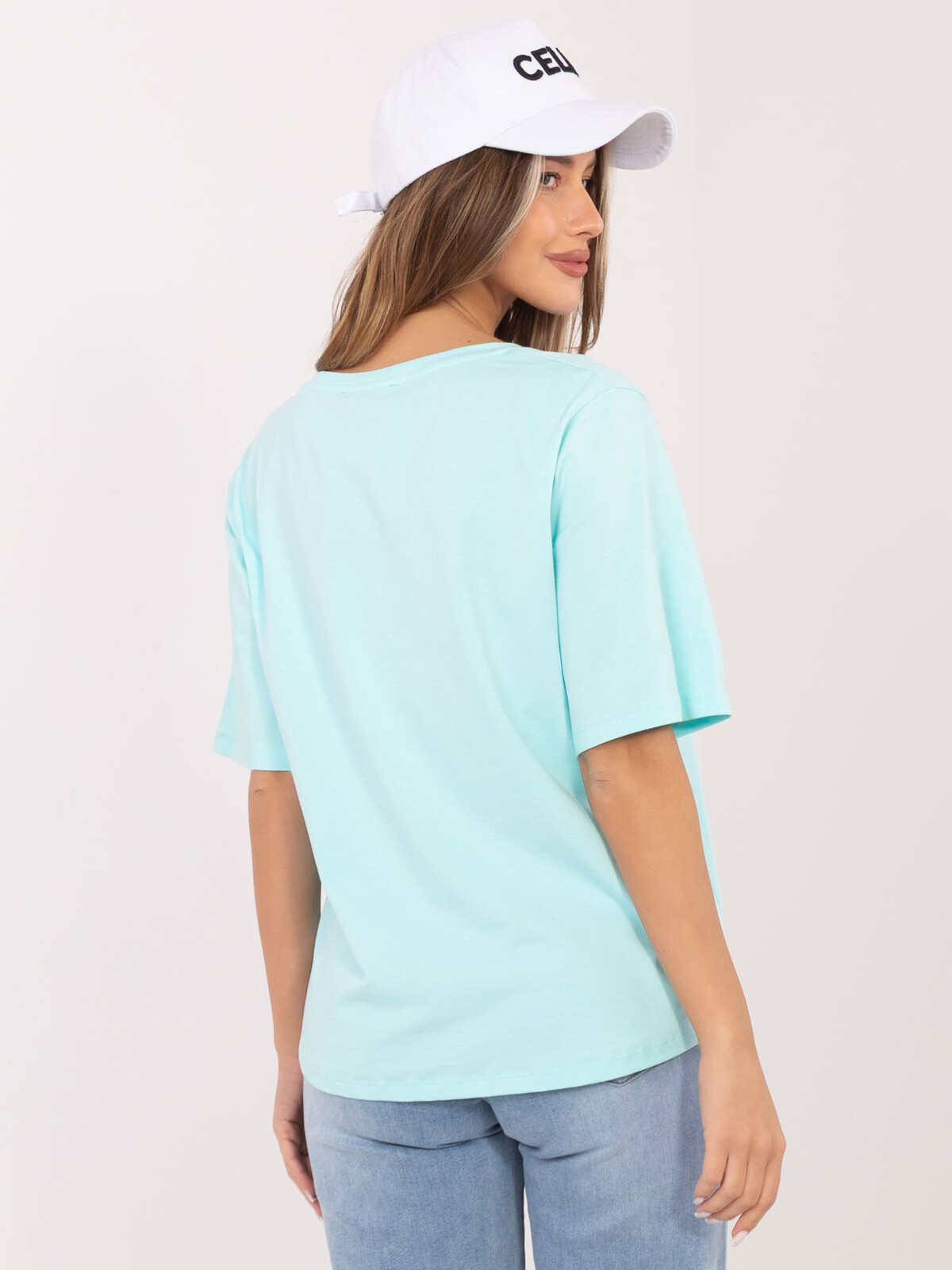 Oversize tričko v mätovej farbe