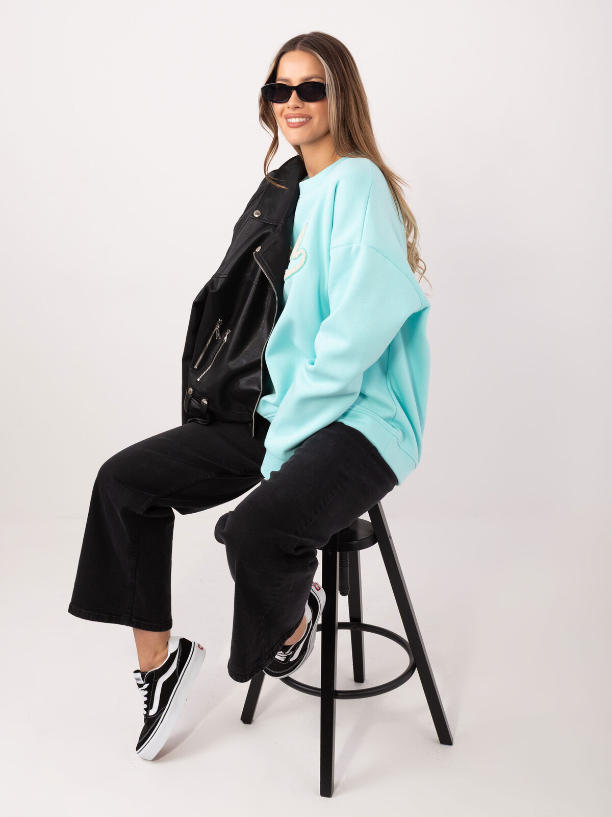 Mätová dámska oversize mikina