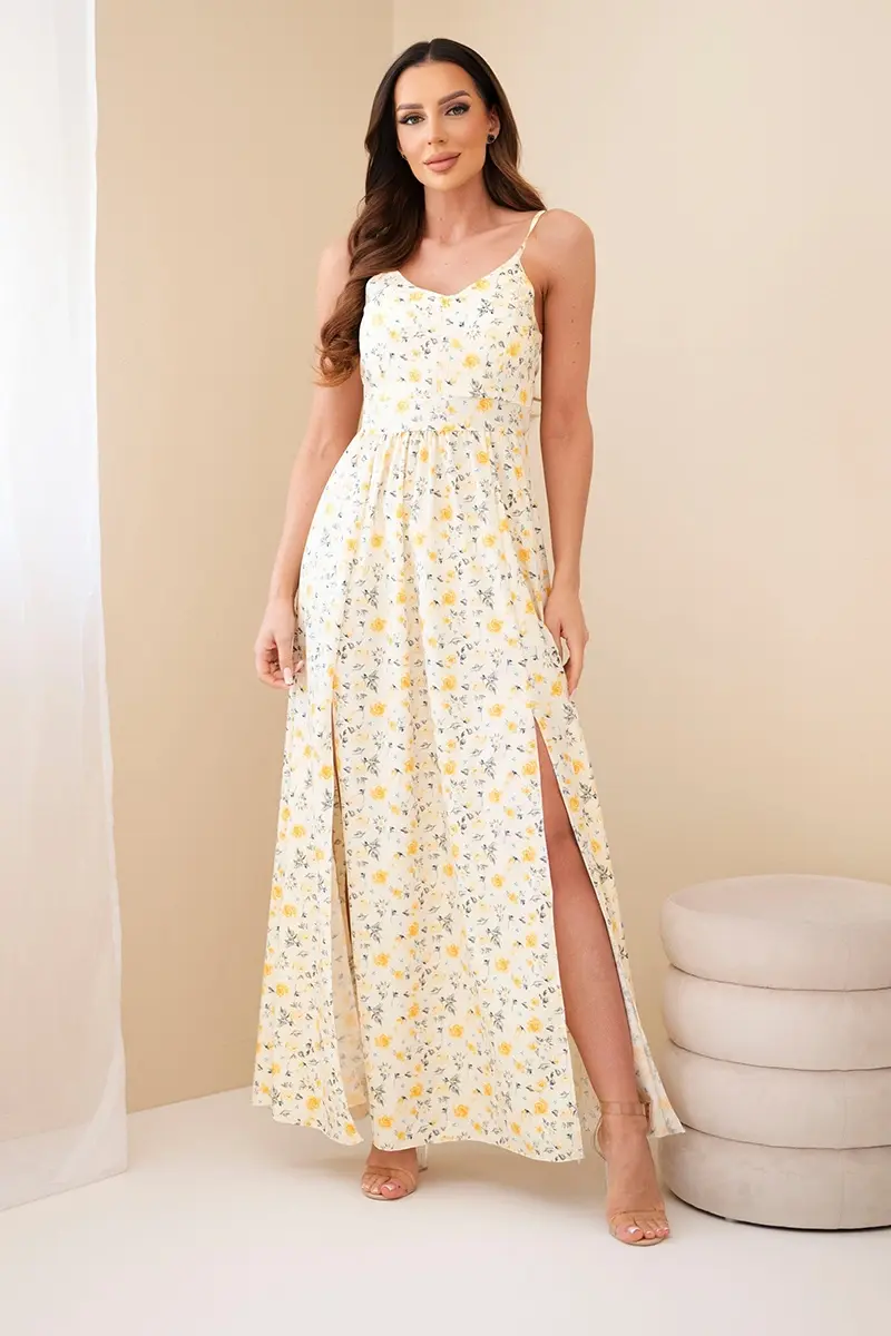 Dámske maxi kvetinové šaty Kesi