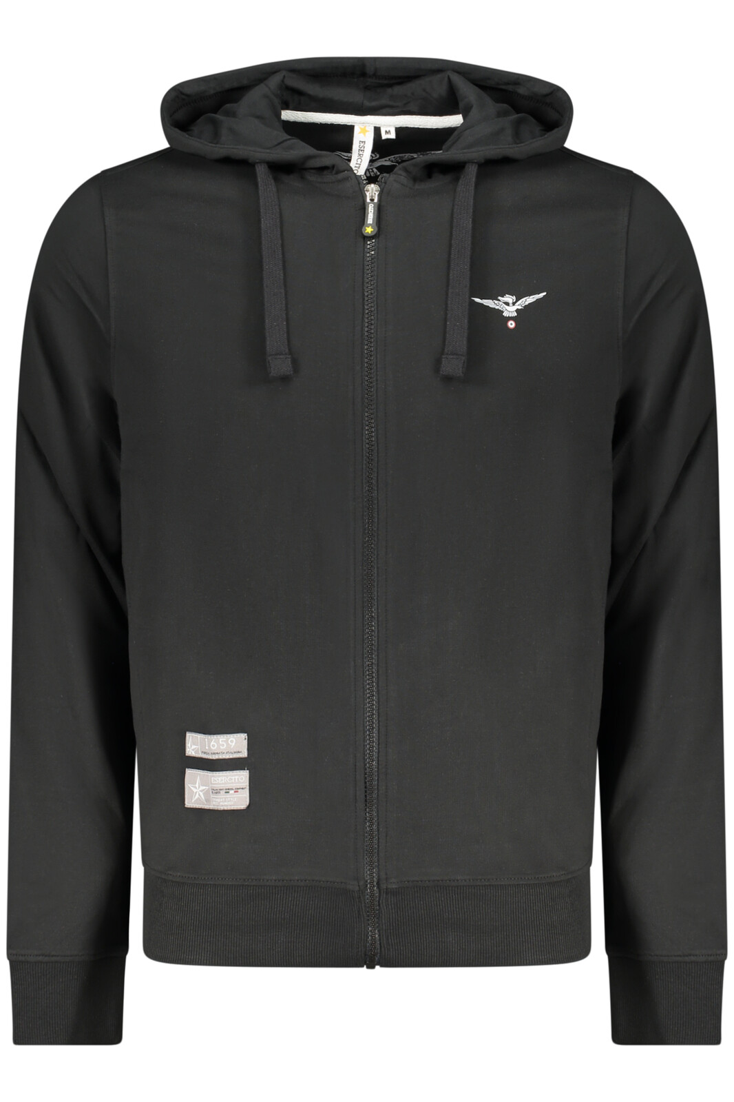 Čierna mikina na zips pre mužov