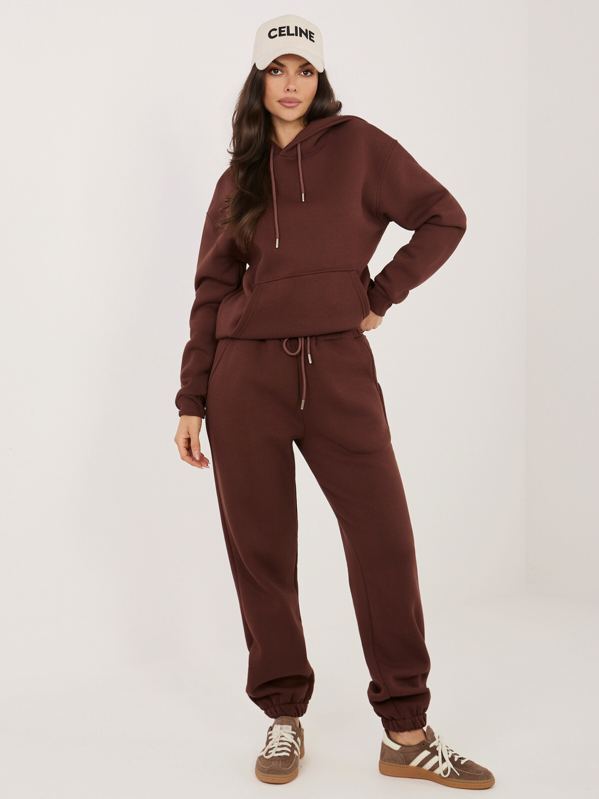 Dámsky čokoládový komplet s jogger nohavicami