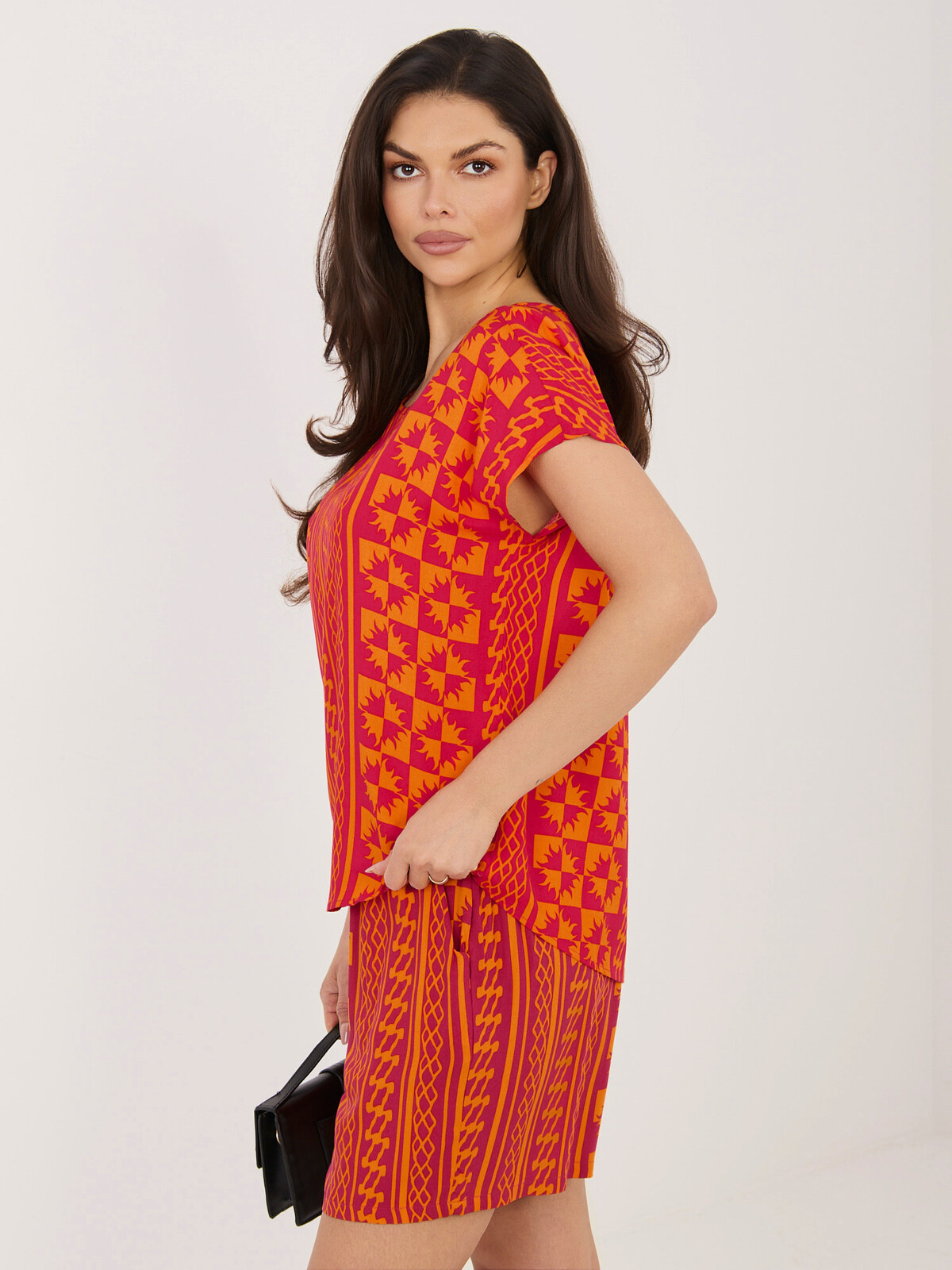 Oranžová viskózová blúzka