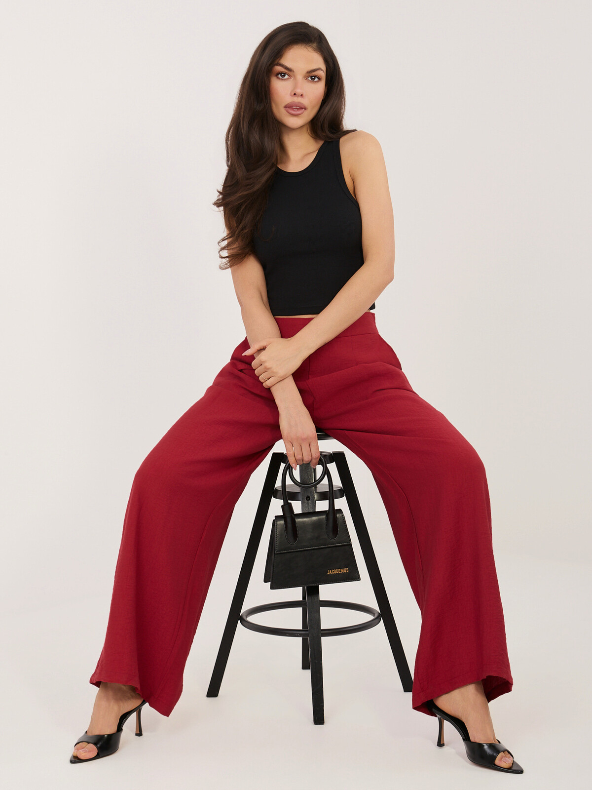 Dámske červené letné nohavice