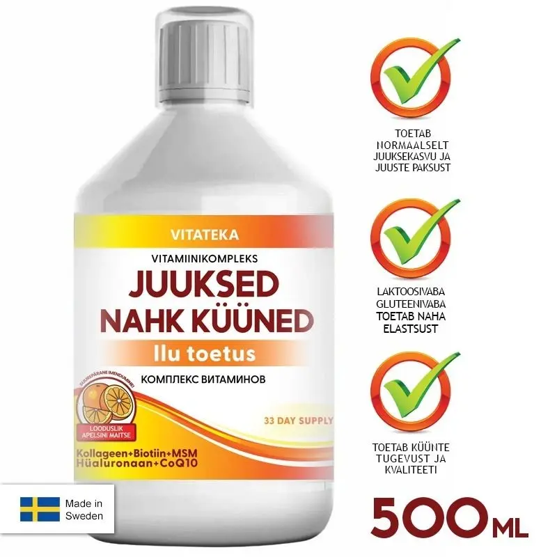 Vitamínový komplex pre vlasy, pokožku a nechty – 500 ml – Vitateka