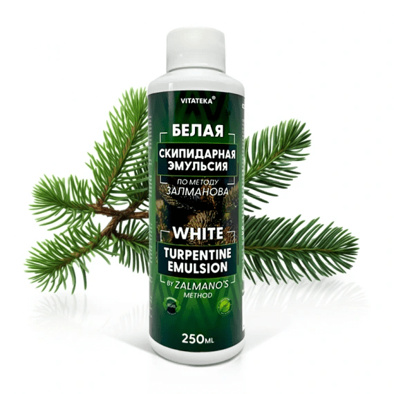Biela terpentínová kúpeľová emulzia – 250 ml – Vitateka