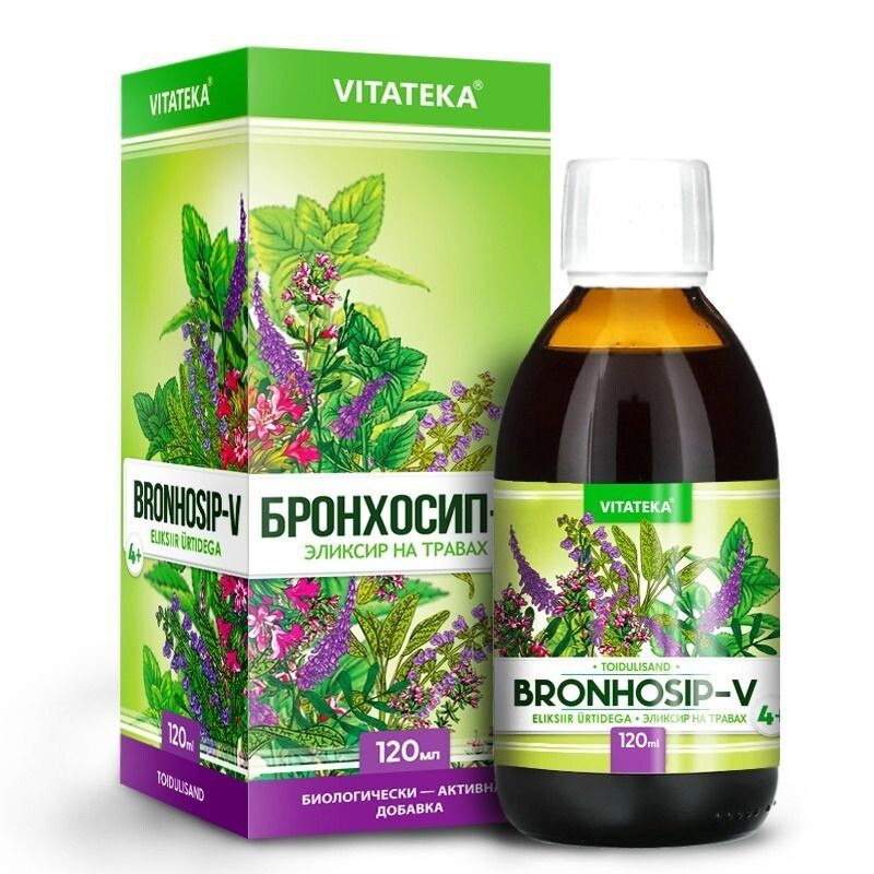 Bronhosip-V – bylinný elixír s vitamínom C – 120 ml – Vitateka