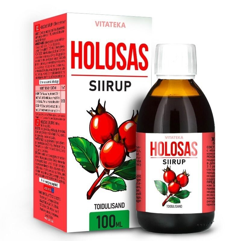Holosas – šípkový sirup s kyselinou jablčnou – 100 ml – Vitateka