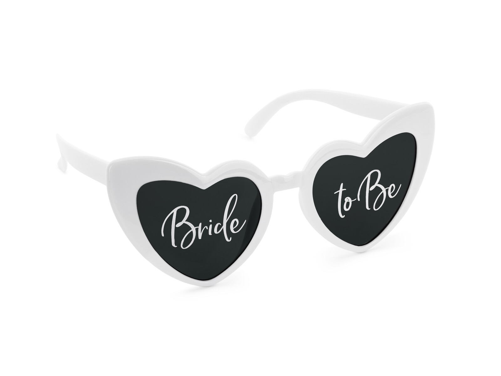 PartyDeco Okuliare Bride to Be - Biele srdiečka