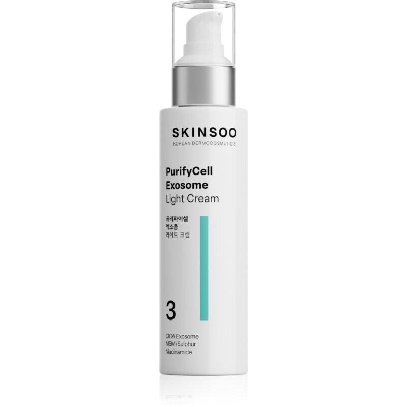 SKINSOO PurifyCell Exosome Light Cream ľahký hydratačný krém so zmatňujúcim efektom 120 ml