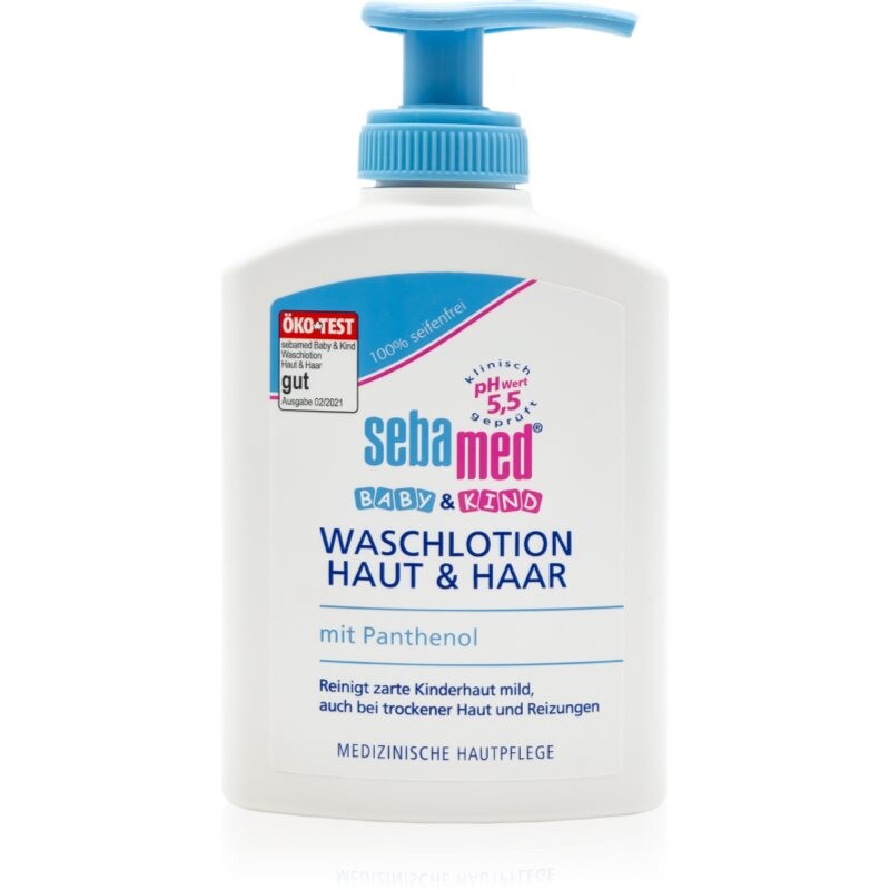 Sebamed Baby umývacia emulzia na telo a vlasy s pumpičkou 200 ml