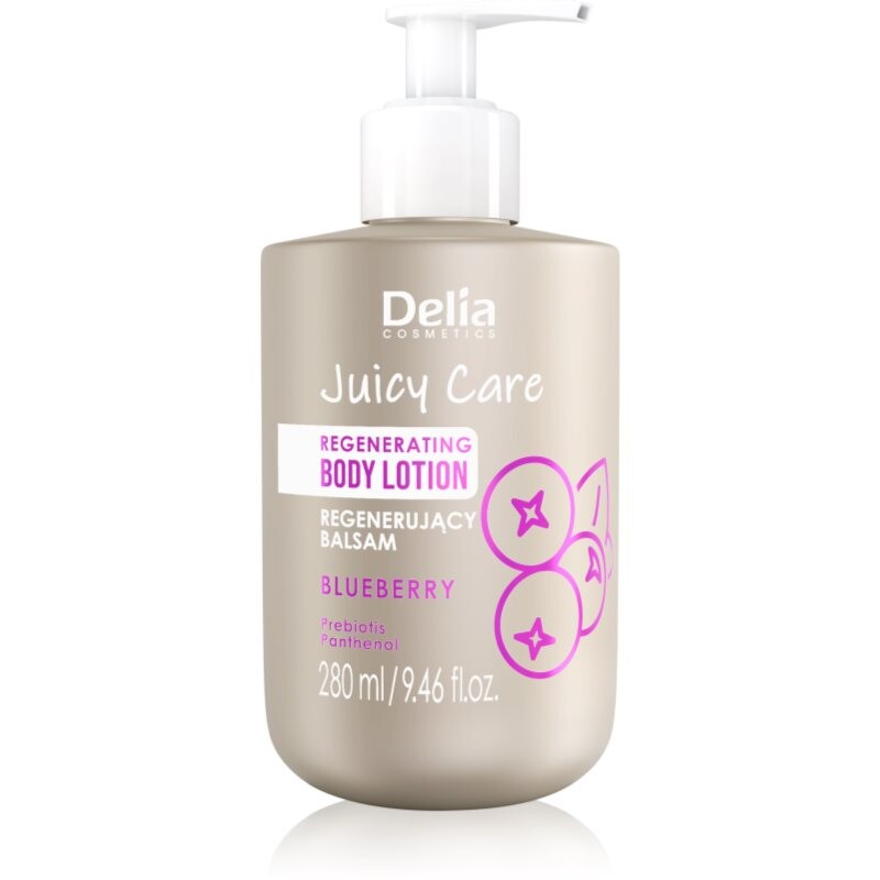 Delia Cosmetics Juicy Care Blueberry regeneračné telové mlieko 280 ml