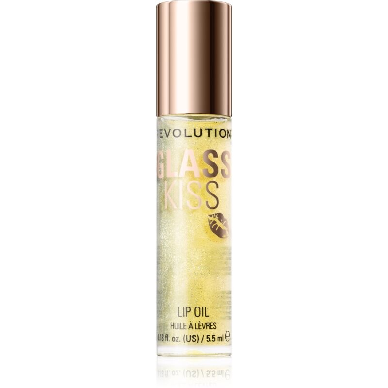 Revolution Glass Kiss trblietavý olej na pery odtieň Stardust Lemon 5.5 ml