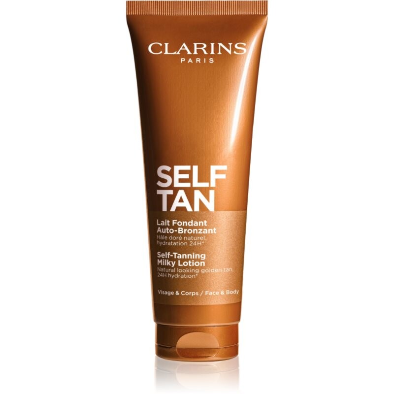 Clarins Self Tan Self-Tanning Milky Lotion samoopaľovací krém na telo a tvár 125 ml