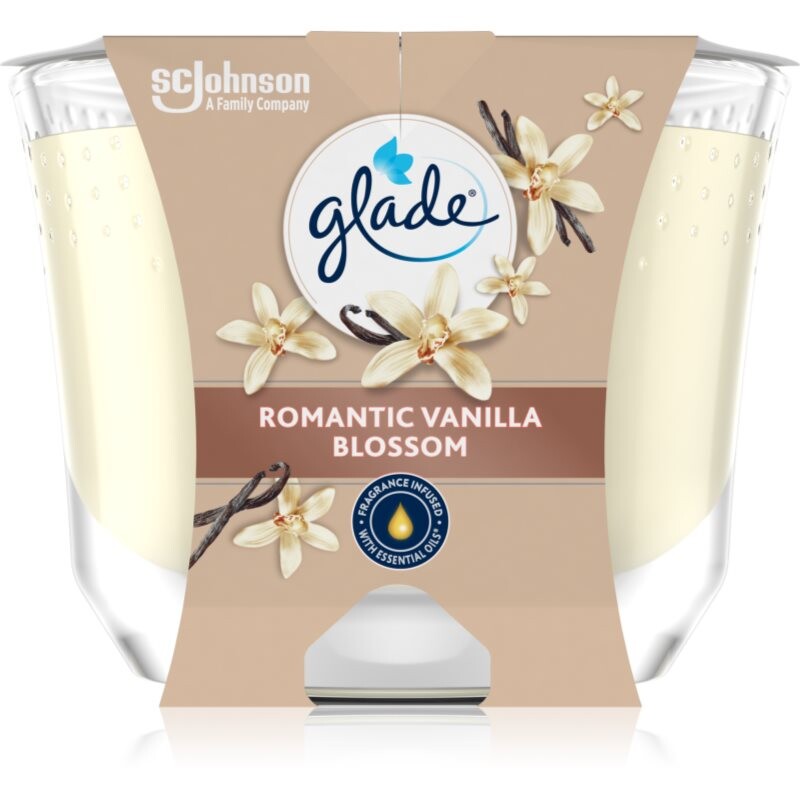 GLADE Romantic Vanilla Blossom vonná sviečka 204 g