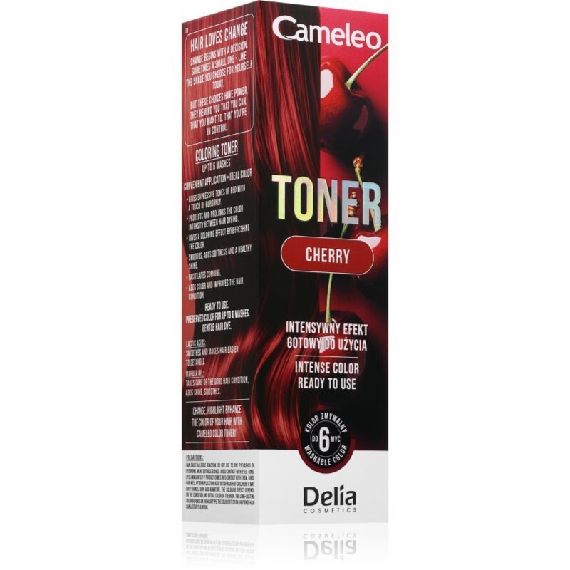 Delia Cosmetics Cameleo Toner farebný toner na vlasy odtieň Cherry 75 ml