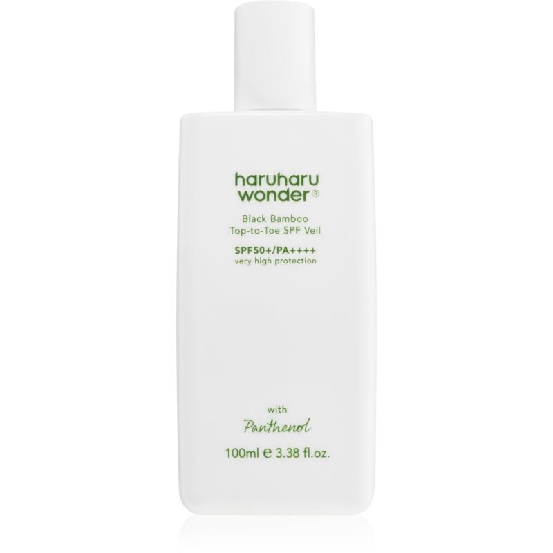 Haruharu Wonder Black Bamboo Top-to-Toe SPF Veil ľahký ochranný fluid na telo a tvár SPF 50+ 100 ml