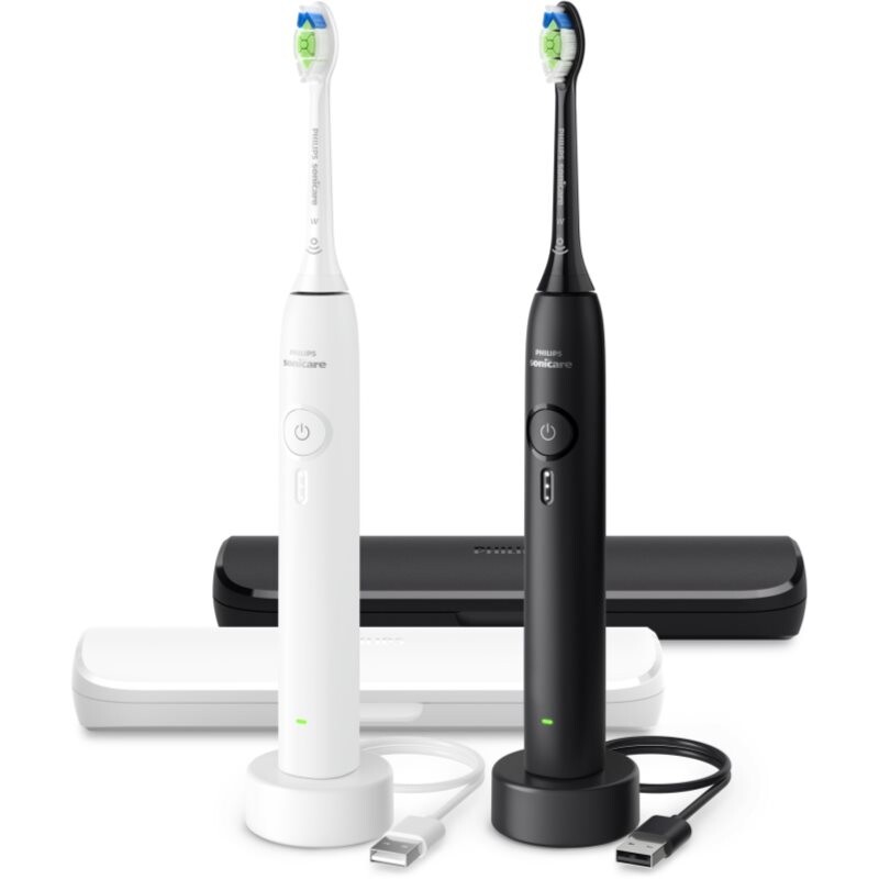 Philips Sonicare 3100 HX4072/73 sonická elektrická zubná kefka DUOBALENIE Black & White 1 ks