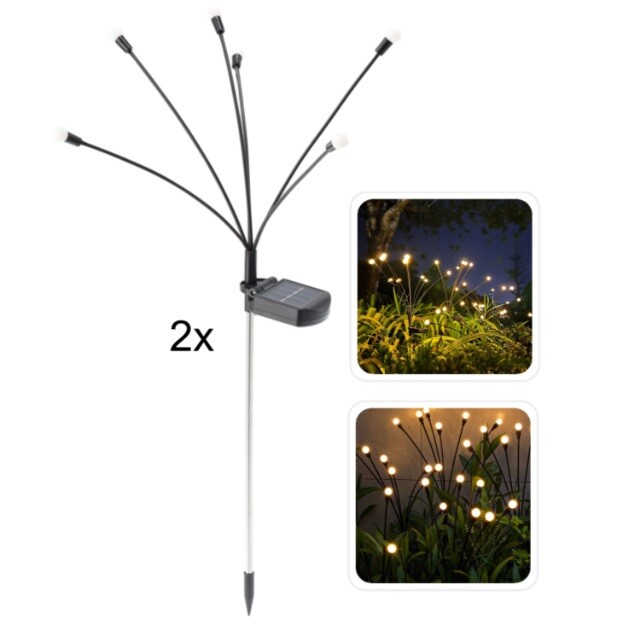 Chomik Záhradná solárna lampa SOL5899 | 2 ks