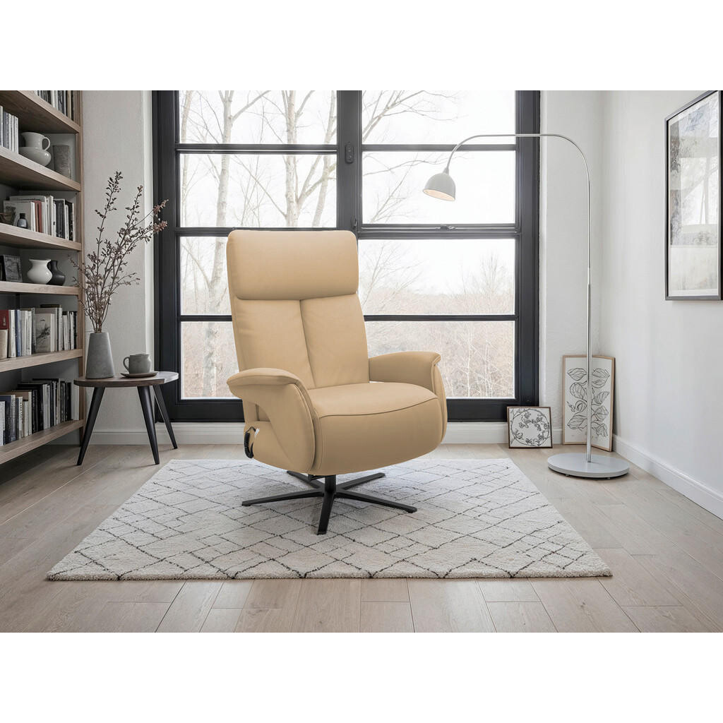 Sit & More RELAXAČNÉ KRESLO, koža, cappuccino