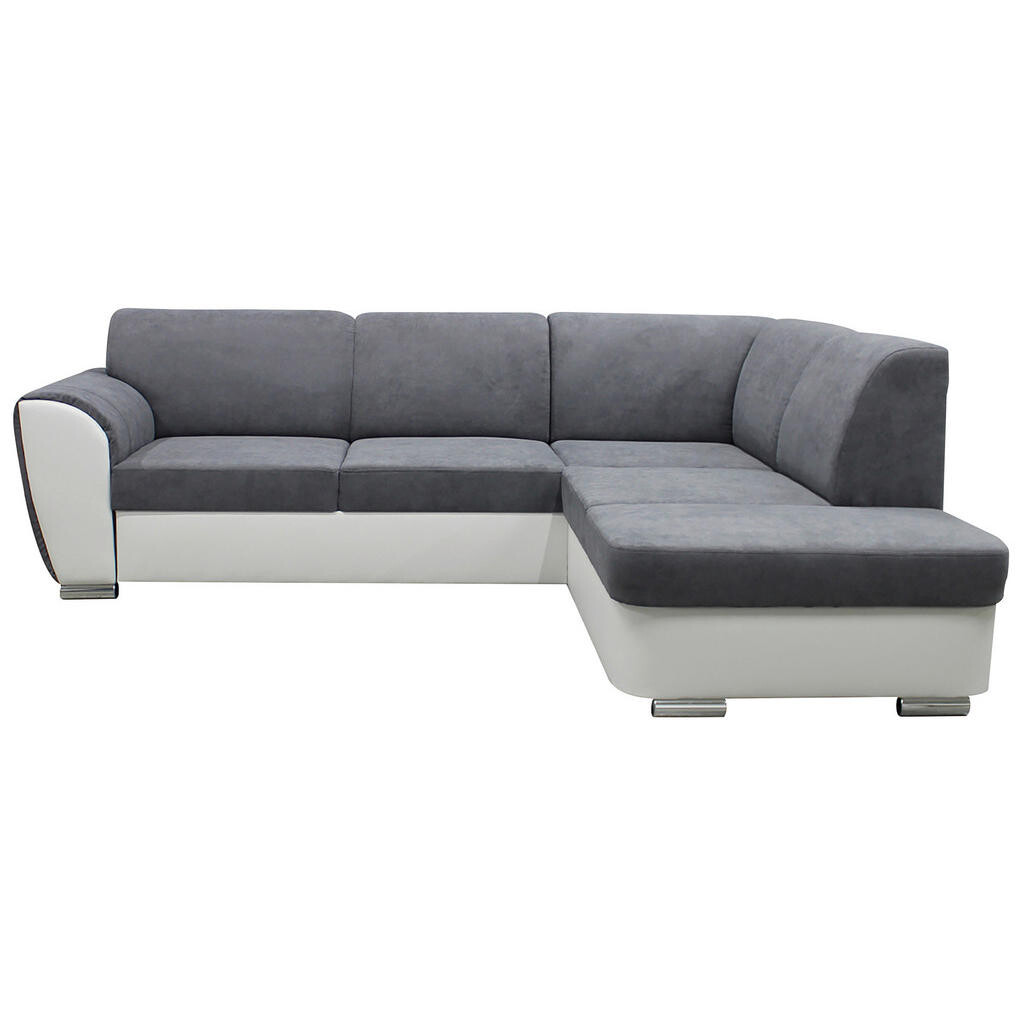 MID.YOU ROHOVÁ SEDAČKA, textil, sivá, biela