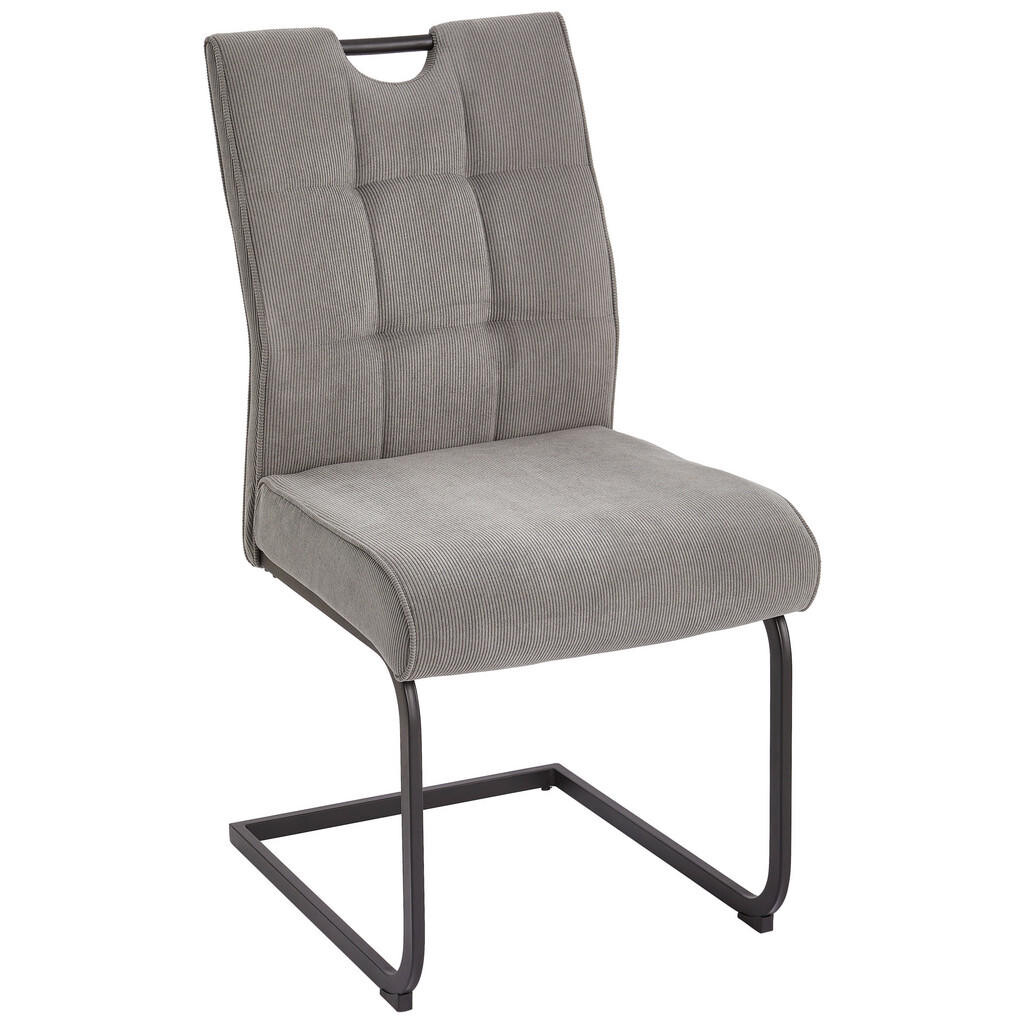 Livetastic STOLIČKA S PRUŽNÝM PODNOŽÍM, kord, sivá, čierna