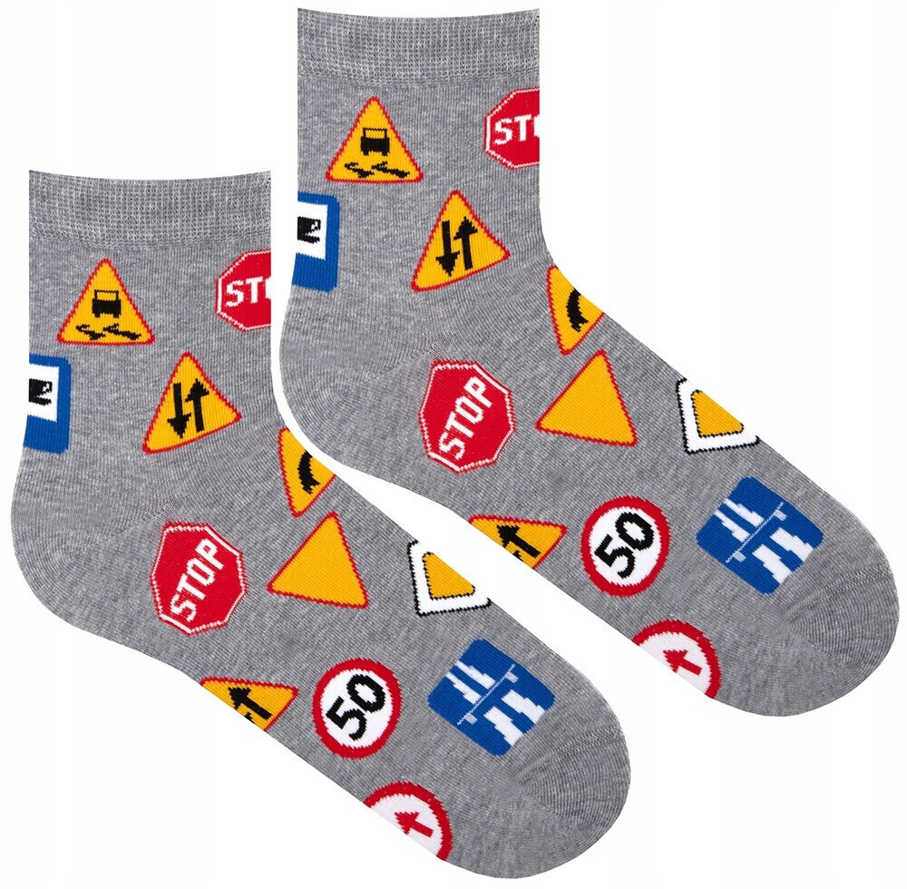 Ponožky s dopravnou značkou Vanguard šedé - Milena 39-42
