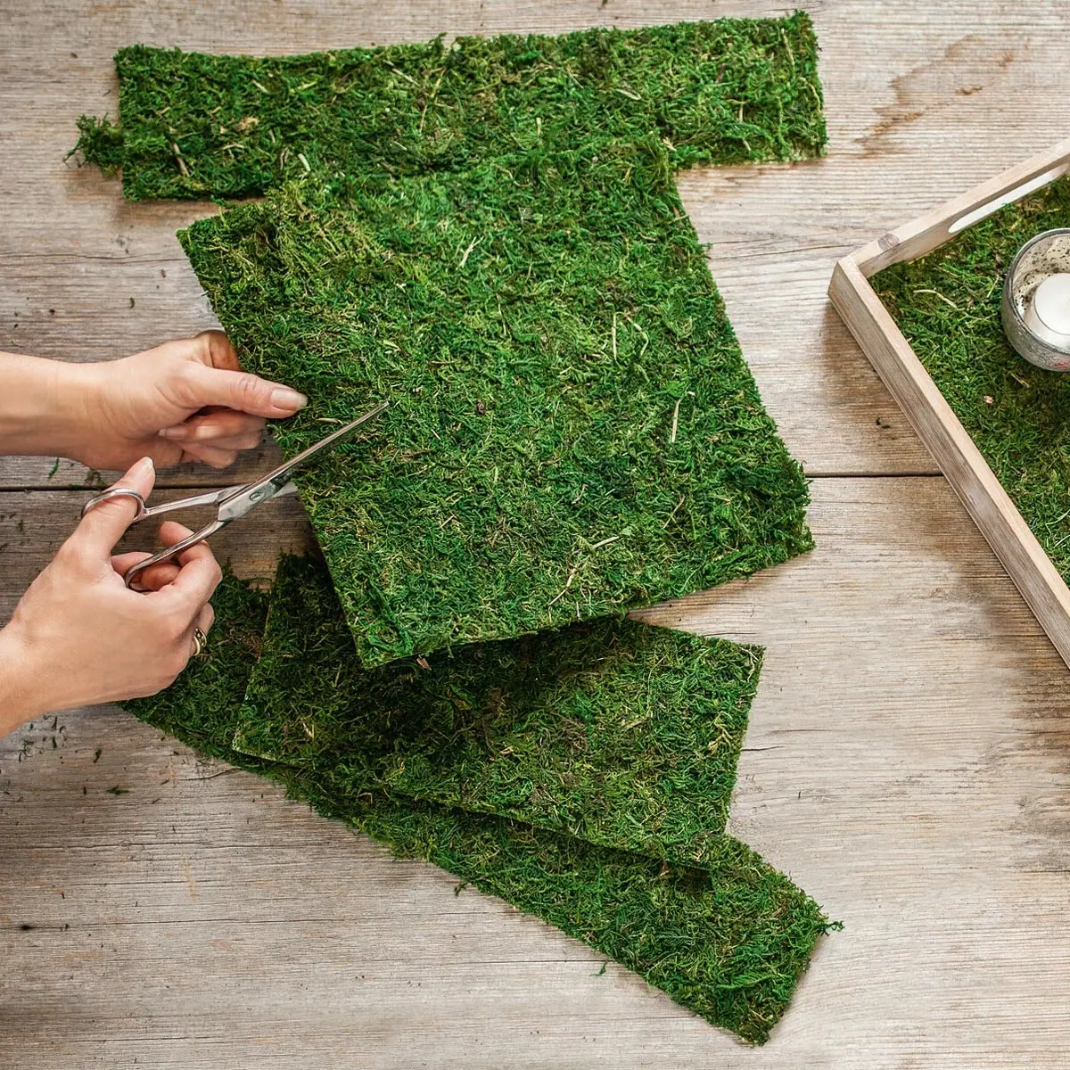 Dekoratívna rohož z machu, 5 ks