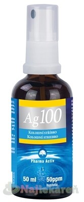 Pharma Activ Koloidné striebro Ag100 hustota 50ppm sprej 50 ml