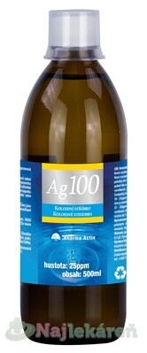 Pharma Activ Koloidné striebro Ag100 hustota 25ppm 500 ml