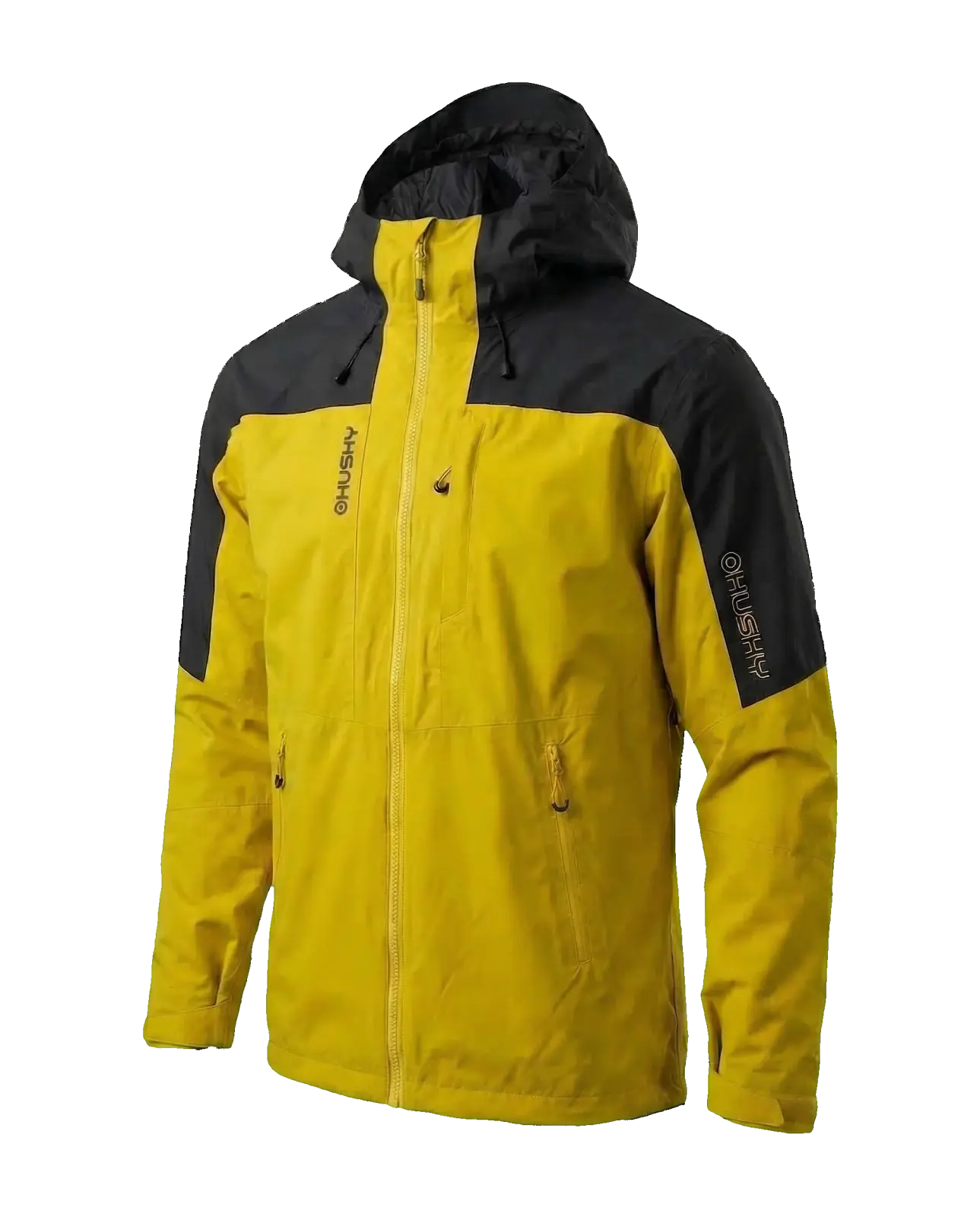Husky Pánska hardshell bunda Nickin M black/mustard Veľkosť: L