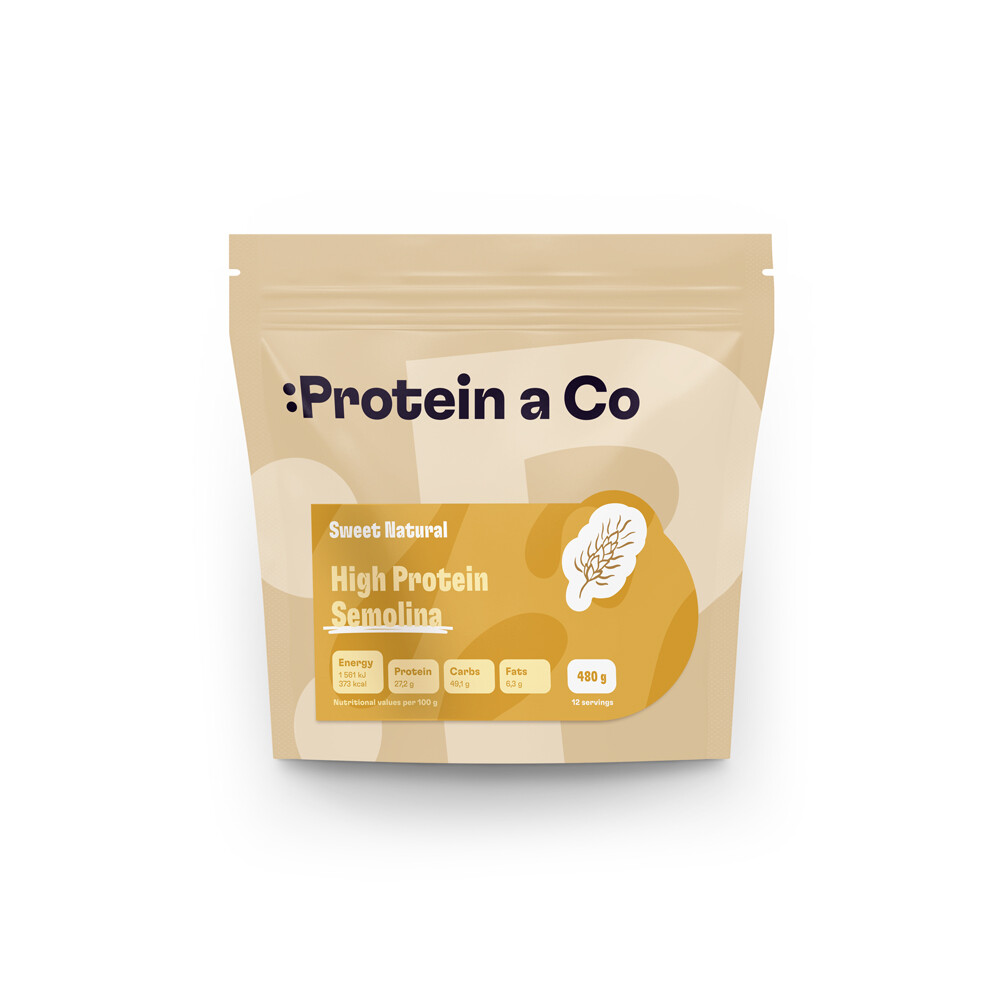 Protein a Co Proteínová krupicová kaša - Natural 480 g