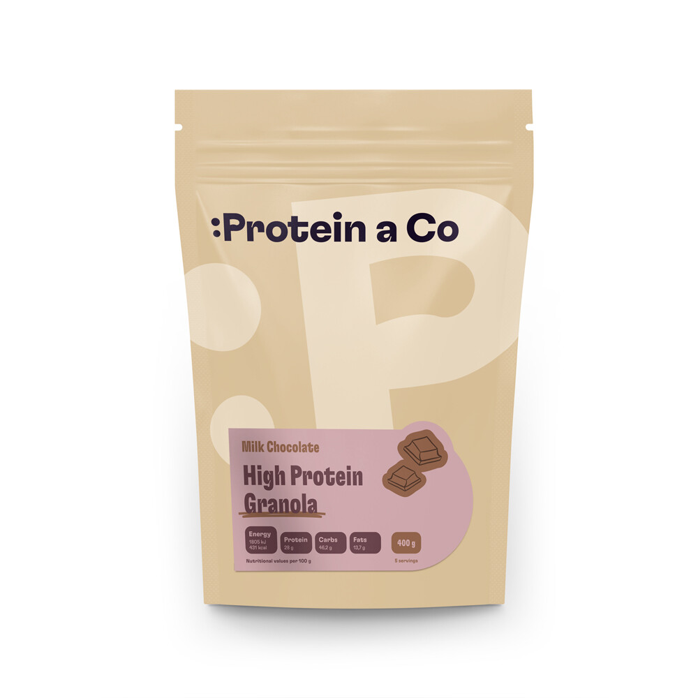 Protein a Co Granola high proteín – Mliečna čokoláda 400 g