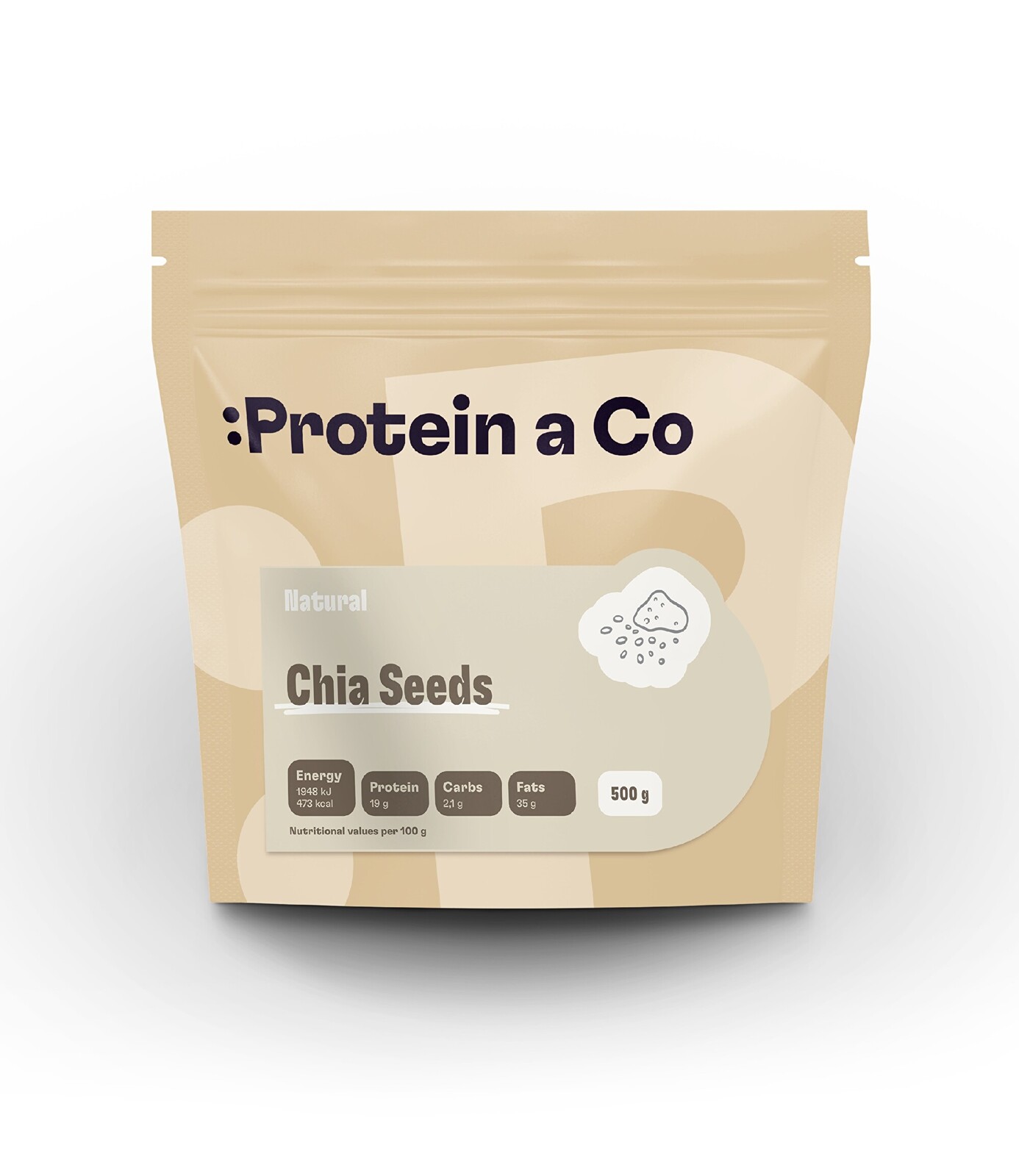 Protein a Co Chia semienka 500 g