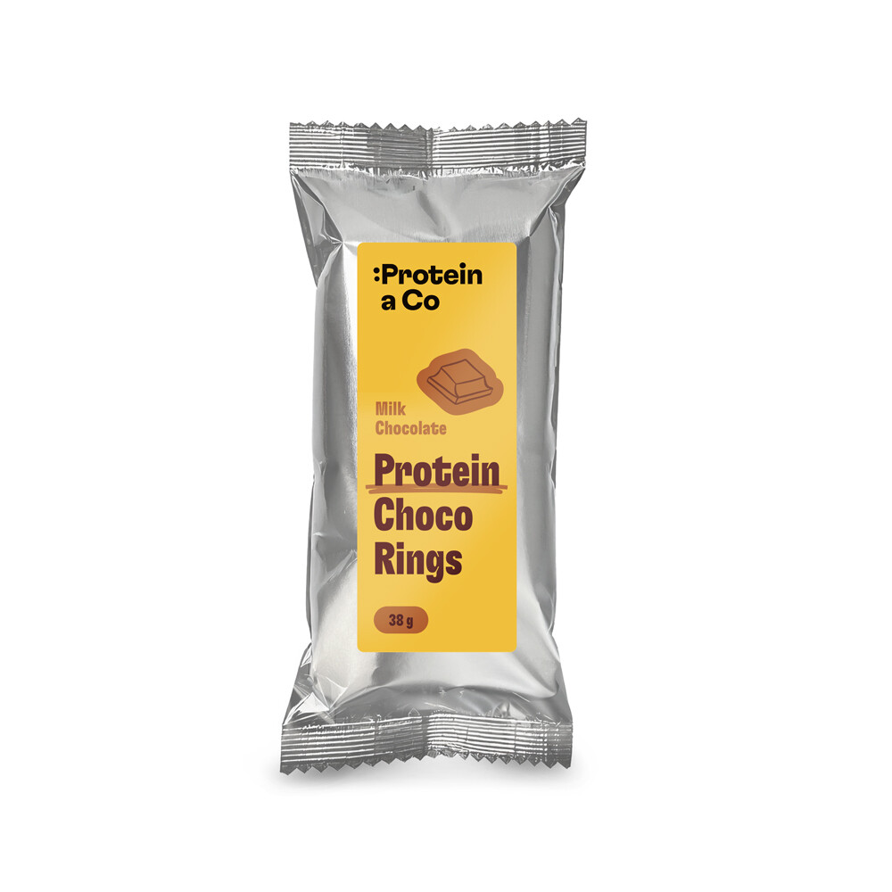 Protein a Co Proteínové čokoládové krúžky - Mliečna čokoláda 38 g